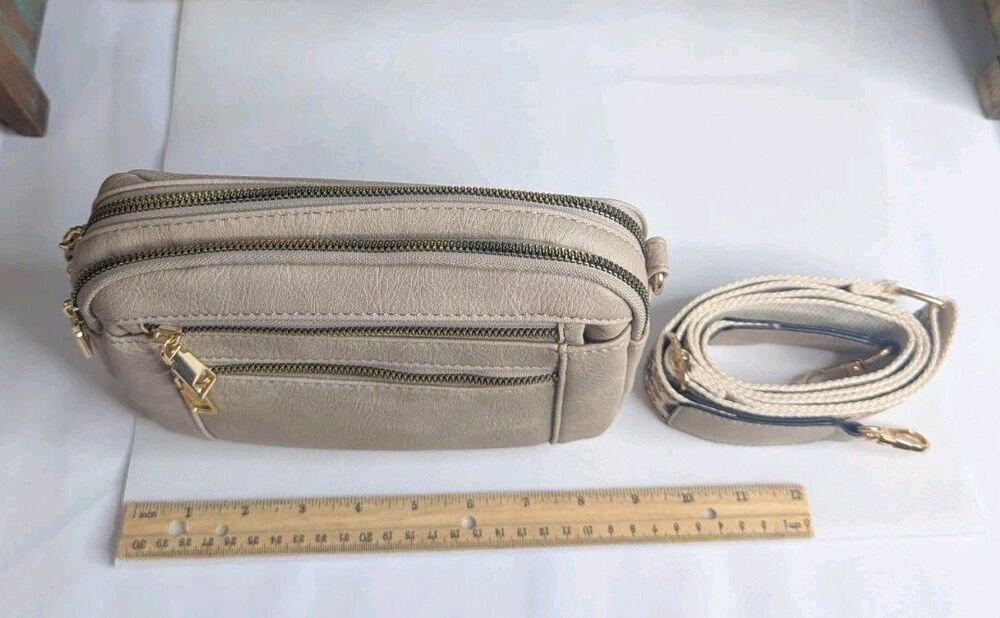 Crossbody Bag - Beige, Casual, Small - Picture 2 of 4